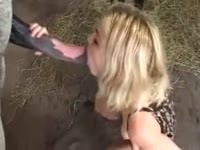 Blonde babe loves having sex with animals